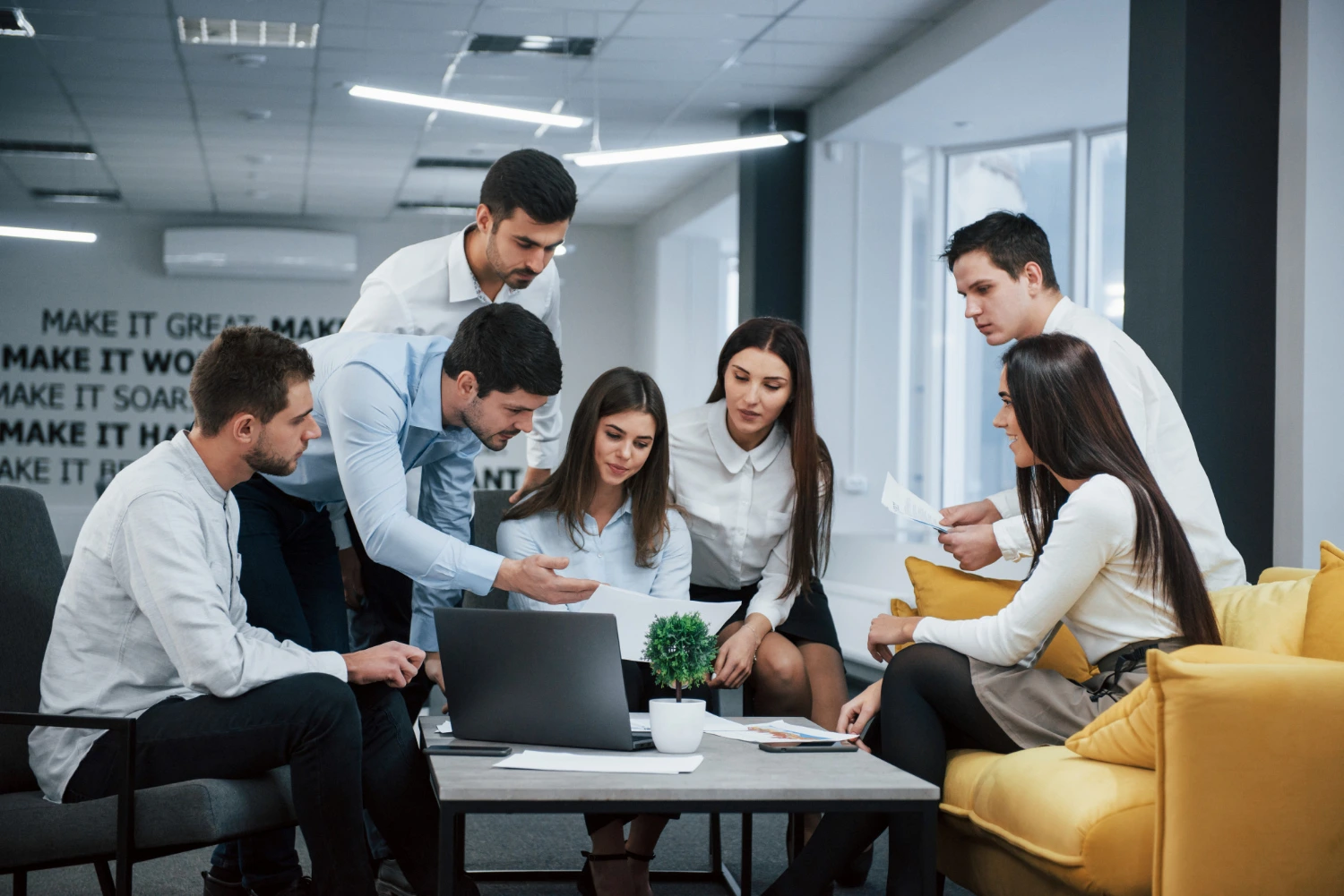 Business growth and entrepreneurship, a team discussing new ways to grow