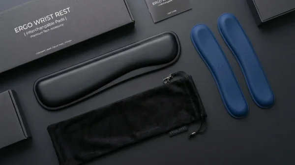 Unboxing the BadSeed Tech Carpio limited edition showing blue silicone pads and microfiber pouch.